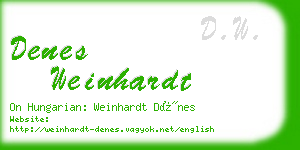 denes weinhardt business card